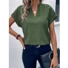 Kadın Kısa Kollu Hakim Yaka Sofya Bluz