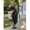 Kadın Kısa Kollu V Yakalı Iki Iplik Bluz Ve Pantolon Ikili Takım
