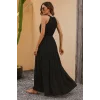 Kadın Kolsuz Halter Yaka Beli Lastiklidesenli Mikro Elbise