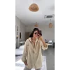 Kadın Tek Cepli Over Size Ketem Gömlek