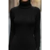 Kadın Uzun Kollu Balıkçı Yaka Kısa Triko Elbise