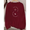 Kadın Uzun Kollu Bisiklet Yaka Desenli Viskon Bluz