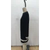 Kadın Uzun Kollu Bisiklet Yaka Mini Ithal Krep Elbise