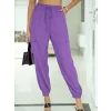 Kadın Yüksek Bel Bağcıklı Cepli Paça Ağzı Lastikli Parasüt Pantolon