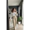 Kadın Yüksek Bel Pileli Palazzo Pantolon