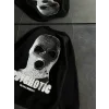 Kışlık Bisiklet Yaka Baskılı SweatShirt - Siyah