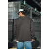 Kışlık Bisiklet Yaka Üç İplik Basic SweatShirt - Antrasit