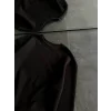 Kışlık Bisiklet Yaka Üç İplik Basic SweatShirt - Siyah