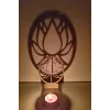 Lotus Çiçeği Figür Kahverengi Ahşap Gölge Mumluk Projeksiyon Biblo – Mum Hediyeli LOT2