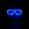 Mavi Led Işıklı Parti Gözlüğü - Neon Glow Gözlük 3 Modlu
