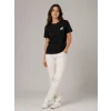 Minimal Geyik Logolu Tişört Bisiklet Yaka Kısa Kol Yazlık T-Shirt - Siyah