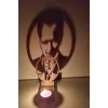 Mustafa Kemal ATATÜRK Figür Kahverengi Ahşap Gölge Mumluk Projeksiyon Biblo – Mum Hediyeli MKA2