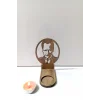 Mustafa Kemal ATATÜRK Figür Kahverengi Ahşap Gölge Mumluk Projeksiyon Biblo – Mum Hediyeli MKA2