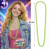 Neon Yeşil Boncuk Kolye 80 cm – Retro 80’ler 90’lar Parti Aksesuarı
