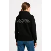 Nihilist Penguen Özel Tasarım Oversize Kapüşonlu Sweatshirt - Siyah