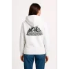 Nihilist Penguen Temalı Oversize Kapüşonlu Sweatshirt - Beyaz