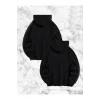 Örümcek Baskılı Sevgili Çift Kombini Kapüşonlu Sweatshirt - Hodie - Siyah
