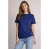 Osy Modal Yumuşak Dokulu Kumaş Bisiklet Yaka T-shirt - Lacivert