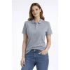 Pike Kumaş Düğmeli Yaka Regular Rahat Günlük Kısa Kol Tişört T-shirt - Gri