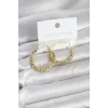 Pirinç Gold Renk Dorika Halka Kadın Küpe - TJ-BKP11777