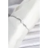 Pirinç Gümüş Renk Çiçek Model Su Yolu Kadın Bileklik