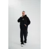 POLIZEI Premium Kalite Kapşonlu Dijital Patchli SweatShirt - Siyah