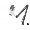 Profesyonel Ayarlanabilir Masa Kolu Askılı Rgb Mikrofon 192 Khz / 24Bit Type-C - Beyaz M835W