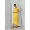 Sarı Prenses Yaka Elbise