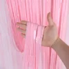 Soft Pembe Püsküllü Kapı Perdesi - Parti, Baby Shower, Cinsiyet Partisi 1x2 m