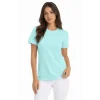 T-Shirt Bisiklet Yaka Slim Fit Likralı Tişört Günlük Basic Body - Turkuaz