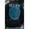 Üç İplik Bisiklet Yaka Baskılı SweatShirt - Siyah