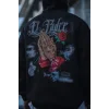 Üç İplik Penye Kapşonlu Baskılı SweatShirt - Siyah