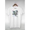Unisex Baskılı Oversize T-Shirt - Beyaz