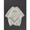 Unisex Baskılı Oversize T-Shirt - Beyaz