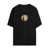 Unisex Baskılı Oversize T-Shirt - Siyah