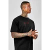 Unisex Baskılı Oversize T-Shirt - Siyah