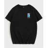 Unisex Baskılı Oversize T-Shirt - Siyah