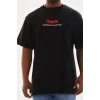Unisex Baskılı Oversize T-Shirt - Siyah