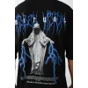 Unisex Baskılı Oversize T-Shirt - Siyah