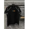 Unisex Dikişli Baskılı Oversize T-Shirt - Siyah