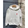 Unisex Kapşonlu Baskılı Sweetshirt - Beyaz