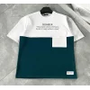 Unisex Torba Cep Detaylı  Parçalı T-Shirt - Lacivert