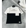 Unisex Torba Cep Detaylı  Parçalı T-Shirt - Siyah