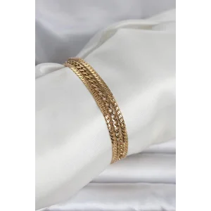 316L Çelik Gold Renk 3lü Kadın Bileklik - TJ-BB8384