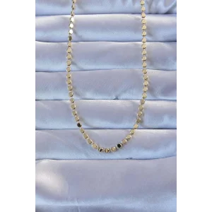 316L Çelik Gold Renk 60 cm Parçalı Ezme Kolye TJ-BKO9470