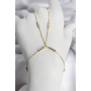 316L Çelik Top Zincirli Gold Renk Kadın Şahmeran - TJ-SN745