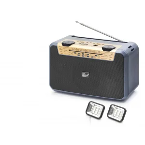 Bluetooth Fm Radyo Usb Tf Aux Solar Şarjli Çift Led Aydinlatmali Kamp Hoparlör FP397S