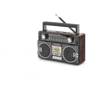 Bluetooth Nostaljik Fm Radyo Usb Tf Aux Taşınabilir Hoparlör - Kahverengi FX2509B