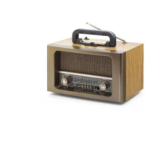 Bluetooth Nostaljik Hoparlör Fm Kumandalı 31 X 17.7 X 19.9 Cm NS6670BT