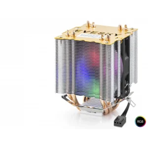 Cpu İşlemci Kule Tipi Soğutucu 500 Serisi Çift Fanlı 4 Bakır Borulu Rgb - Siyah ND2604